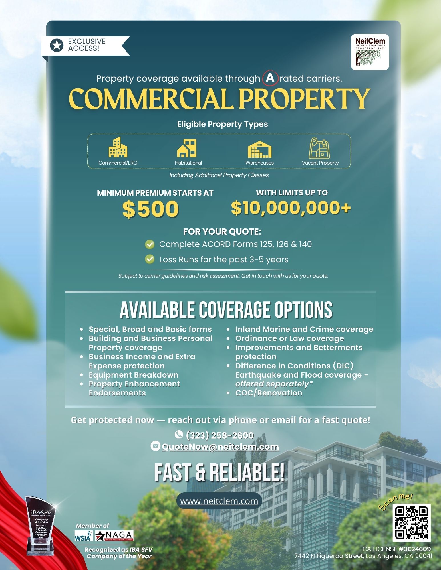 Commercial Property Targeted Appetite promotional poster